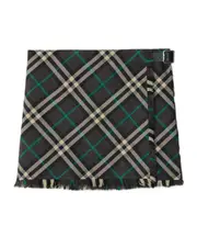 Burberry Check-Pattern Frayed-Edge Mini Skirt UK8,UK10,UK6,UK4 Black