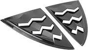2Pcs Sport Style Bright Black Quarter Rear Window Louver Shutter Scoops Compatible for Tesla Model 3 2017-2021