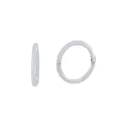 Bevilles 10mm 9kt White Gold Sleeper Earrings