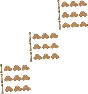 jojofuny 1 Set Creative Blank Tags with Rope Durable Present Labels for DIY Craft Projects for Hang Tags and Messages