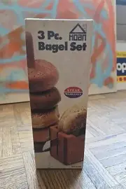 Vintage Bagel Slicer With Stacking Stand New In Box From 1987 By Hoan NYC Bagels