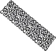 Home Decor Black Table Cover Hollow Tablecloth Stylish Table Runner for Living Room Dining