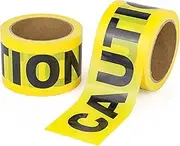 BOMEI Yellow Caution Tape, 2.75 inch x 328 feet, Striking Yellow Barricade Warning Tape, Weatherproof Resistant for Danger/Hazardous Area, Caution Party Halloween Decorations Caution Tape