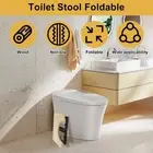 Wood Poop Stool Stable Toilet Stool Folding Adult Toilet Poop Stool for amtka
