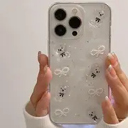 Bow Heart / Bear Transparent Phone Case - iPhone 7 / 8 / SE / 7 Plus / 8 Plus / X / XS / XR / XS Max / 11 / 11 Pro / 11 Pro Max / 12 / 12 Pro / 12 mini / 12 Pro Max / 13 / 13 Pro / 13 mini / 13 Pro Max Bow & Bear - Transparent - iPhone 11