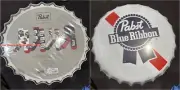 PABST BLUE RIBBON BEER - GIANT BOTTLE CAP & SET OF 4 PAIRS OF SOCKS