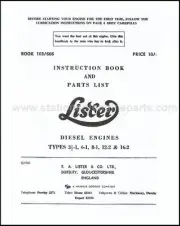 Lister CS Diesel Instruction Book & Parts List, Lister CS Engine Workshop Manual