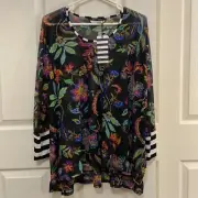NWT Taking Shape TS Pretty Basics Mesh Floral Days Top Size 18-20 ~ RRP $119
