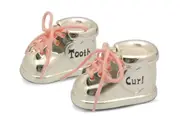 Baby Tooth Keepsake Box First Curl Storage Girl Christening Gifts Silver Present