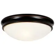 Access Lighting 20725LEDDLP Atom 2 Light 13"W LED Flush Mount - Bronze