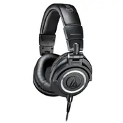 Audio-Technica M Series ATH-M50X Over-Ear Professional Monitor Headphones - Black Closed Back - 3 Detachable Cables - Collapsible Design [ATHM50X]