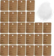 DIKACA 1000pcs Clothing Price Tags Labels Label Tags Jewelry Strung Tags Clothes Tags Writable Clothing Tag Small Writable Tag Price Labeling Tags Item Tags Writable Label Tag Khaki Paper