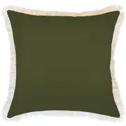 Cushion Cover-Coastal Fringe-Solid Eucalyptus-60cm x 60cm