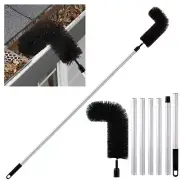 Gutter Cleaning Brush Adjutable Roofing Guard Cleaning Tool with Telescopic Pole