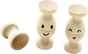 FUNNETOYU 10PCS Painting Egg Tray Wooden Graffiti Egg Rack Model for Creative Includes Pigment Colors Brush Pens for Artistic Fun for Home Studio Decor