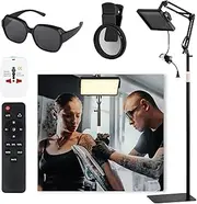 Polarized LED Tattoo Work Light with Tattoo Vision Lenses and Extra Frame for Eliminating Shadows, High Definition,Equipped with 360°Tattoo Lights Stand