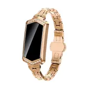 B78 Physiological Period Alert Brightness Adjust HR Blood Pressure Crystal Diamond Smart Watch GOLD COLOR