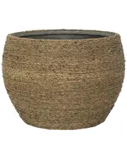 Creative Displays Beige Straw Grass-Wrapped Cement Pot
