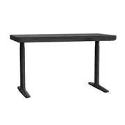 Luna 1.4m Duo Motor Sit and Stand Desk With Drawer In Black