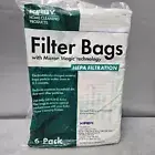 6 Bags Kirby 204814 Micron Magic HEPA Filter Plus White F-Style Twist Vacuum