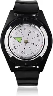 Kisangel Watch Strap Compass Wristband Compass Outdoor Watchband for Hiking Camping