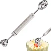 Fruit Scooper and Baller,Double-Headed Watermelon Scooper and Baller | Stainless Steel Spoon for Cantaloupe Ice Cream Sorbet Dessert Ball