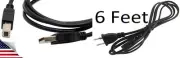 USB Cable Power Cord Wall Plug for HP Officejet Pro 6830 8035 8210 8635 Printer