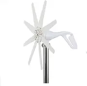 8000W Wind Turbine Generator Power Kit with MPPT Charge Controller 8 Blades Small Wind Power Wind Generators Suitable for Street Lighting (12V 24V 48V)