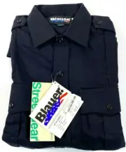 NEW BLAUER MENS SHORT SLEEVE COTTON BLEND SHIRT 8713X DARK NAVY XL TALL