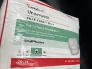 Cardinal Health Sure Care Plus Underwear, Extra Heavy Absorbency Small/medium 20