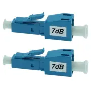 2x 7dB LC/UPC Connector Fiber Optic Optical Attenuator Plug-in Type Single Mode