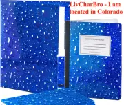 3 Piece Set-Composition Notebook-Book Sox Stretchable Book Cover-3 Ring Folder
