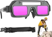 [Humdcdy] Welding Glasses for Men,Protective Welder Glasses - 3-Level Dimming UV Protection Eyewear for Industrial Work Plasma Cutting