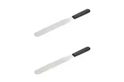 2x Mastercraft 38cm Stainless Steel Straight Palette Knife Baking Utensil Large