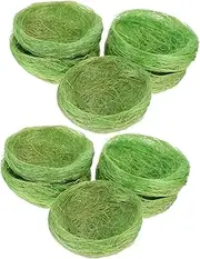 DECOMELODY 10Pcs Faux Bird Nest Ornament Decoration for Parties Weddings Easter Christmas Natural Look for Crafts Home Decor