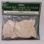 Wang's Wood APPLES CUT-OUTS 21 pcs Wooden Craft Parts Unfinished Value Pack NOS