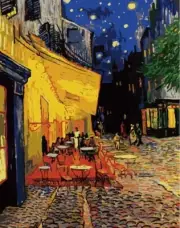 Paint by Numbers Kit 40x50cm with FRAME - Cafe Terrace at Night by Van Gogh