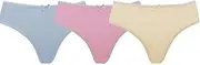 [reshmena] 3 Womens Bikini Briefs Women Bikini's 100% Cotton Underwear Pants Ladies Knickers Bikinis Women Low Rise Hipster Panties Soft Stretchy underwear