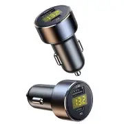 18W Lightweight Type-C+USB LED Digital Display Car Cigarette Charger Lighter