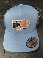 New! Ping Karsten Golf Ball Buckets Snapback Mesh Adjustable Slate Blue Hat