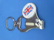 UNION JACK BRITISH FLAG KEY UNITED KINGDOM RING NAIL CLIPPER OPENER #164 WHITE