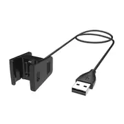 Charger for Smartwatch Charge Replacement USB Charger Charging Cable Cradle Dock Adapter for Fitbit Charge 2 Heart Rate Wristband (Black)