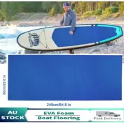 Teak Nonskid Surfing Deck Grip Pad EVA Foam Boat RV Flooring Yacht SUP Mat Blue