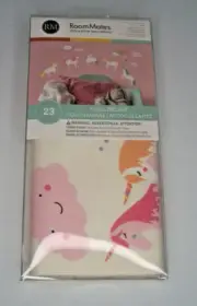 UNICORN MAGIC WALL DECALS Rainbow Clouds Peel & Stick Kid Nursery Decor Stickers