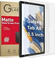 Ambison [2-Pack Matte Glass Screen Protector Compatible with Samsung Galaxy Tab A8 (10.5 inch 2022 Released), Anti-Glare & Fingerprints/Tempered Glass/Bubble Free, Tablet A8 Model-SM-X200/X205/X207
