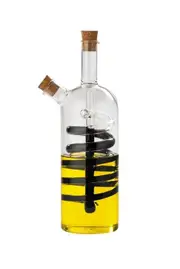 Davis & Waddell Spiral Oil and Vinegar Bottle Clear & Natural - 7x7x23cm