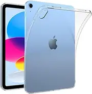 Asgens Clear Case for iPad 10th Gen. 10.9" 2022/iPad 11th 10.9" 2025, Transparent Slim Silicone Soft TPU Tablet Computer Case for Apple iPad 10 10.9" 2022 Model A2757 A2777