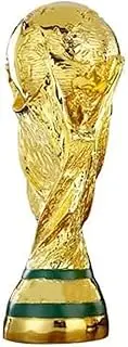 DAOIDE 2022 World Cup Trophy Real Size, World Cup Trophy Replica, Resin Soccer Collectibles, World Series Trophy, Sports Fan Trophy Gold Bedroom Office Desktop Decor (14.1 Inches)