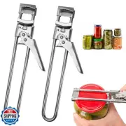 2Pcs Adjustable Stainless Steel Jar Opener, Can Bottle Lid Cap Opening Off Vi