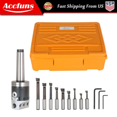 3 Piece Boring Head Boring Tool Set 2 Inch Head & MT3 & 1/2 Inch New